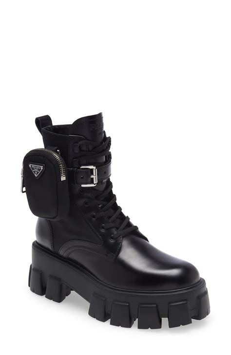 prada lugged sole boots|Prada Monolith Mini Bag Lug Sole Combat Boot (Women).